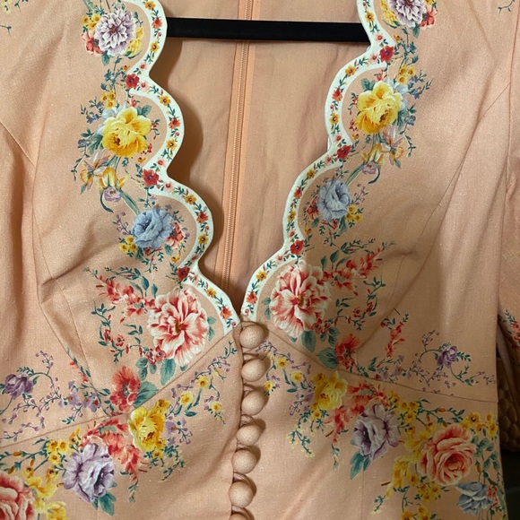 Zimmerman Zinnia Scallop Mini Dress - Picture 5 of 10